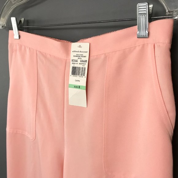 Alfred Dunner Soft Pull-On Capris Pockets Pants - Picture 4 of 8